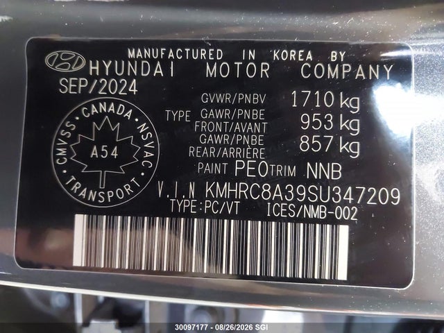 Hyundai Venue Sel/limited 2025 KMHRC8A39SU347209 Image 9