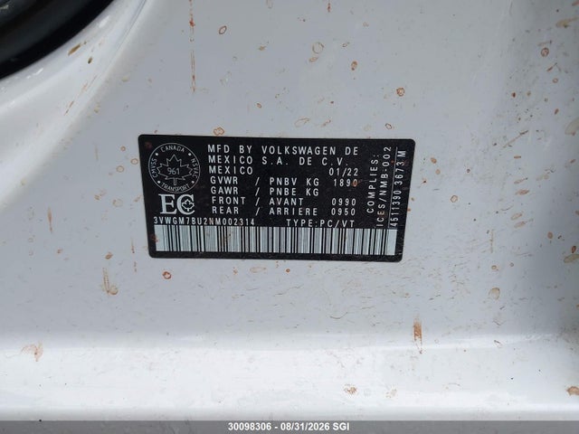 Volkswagen JETTA SEL 2022 3VWGM7BU2NM002314 Image 9