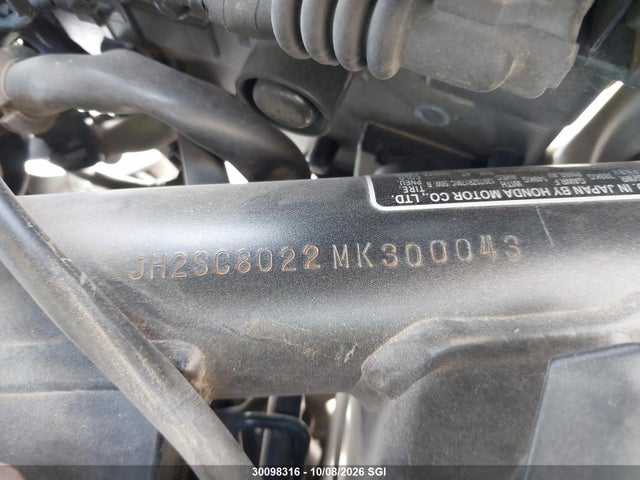 2021 Honda Cb1000 Ra მანქანა იყიდება აუქციონზე, vin: JH2SC8022MK300043, აუქციონის ნომერი: 30098316