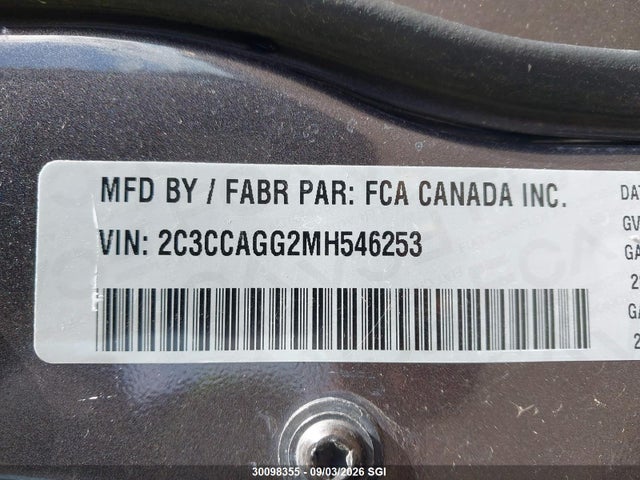 Auction sale of the 2021 Chrysler 300 S, vin: 2C3CCAGG2MH546253, lot number: 30098355