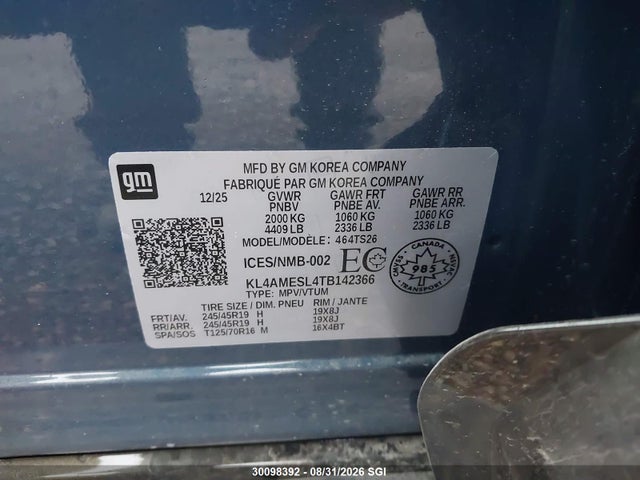 30098392 :رقم المزاد ، KL4AMESL4TB142366 vin ، 2026 Buick Encore Gx Sport Touring مزاد بيع