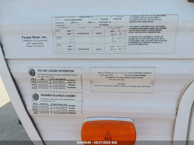 Coachman Trailer Trailer 2014 5ZT2CAXB5ET004644 Image 9