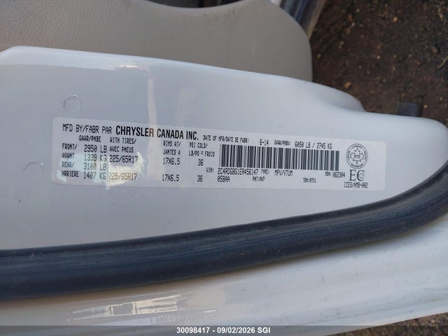 Aukcja sprzedaży 2014 Dodge Grand Caravan Se, vin: 2C4RDGBG1ER456147, numer aukcji: 30098417