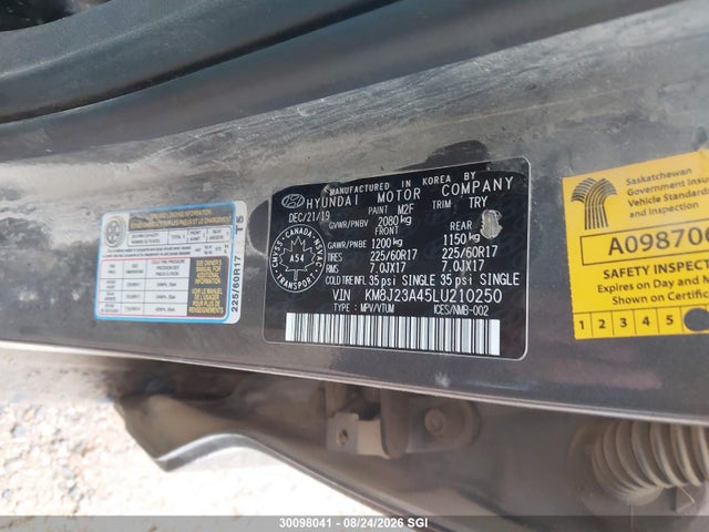 KM8J23A45LU210250 Hyundai TUCSON SE