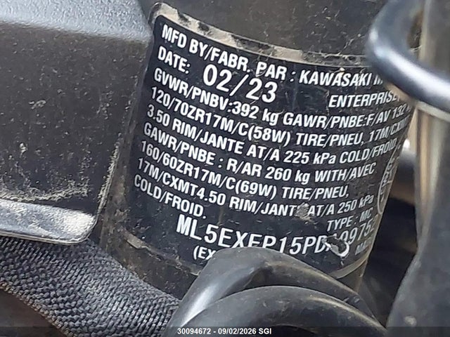 Kawasaki Ex650 P 2023 ML5EXEP15PDA99752 Image 10