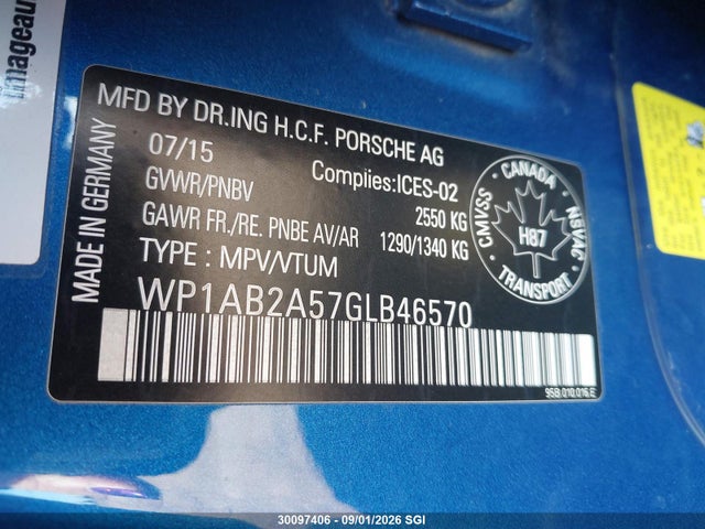 Porsche MACAN S 2016 WP1AB2A57GLB46570 Image 9
