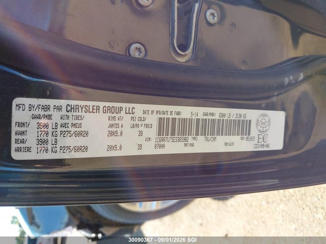 RAM 1500 Sport 2014 1C6RR7UT5ES365982 Image 9