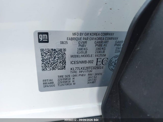 KL77LKE28TC025014 Chevrolet Trax Activ