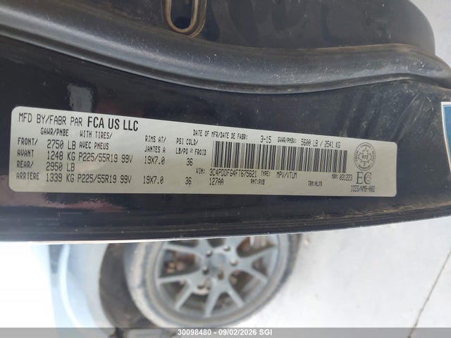 Dodge Journey R/t 2015 3C4PDDFG4FT675621 Image 9