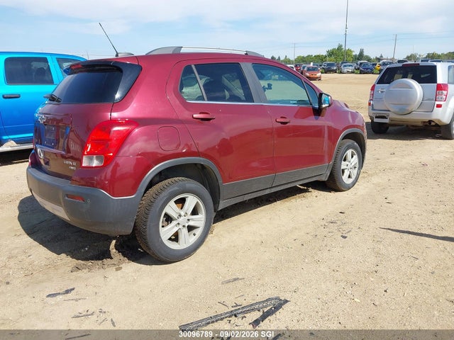2015 Chevrolet Trax 1lt მანქანა იყიდება აუქციონზე, vin: 3GNCJRSB4FL123056, აუქციონის ნომერი: 30096789