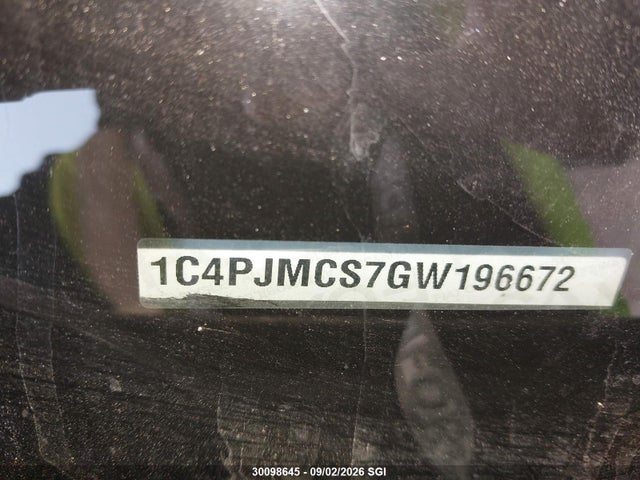 Aukcja sprzedaży 2016 Jeep Cherokee North, vin: 1C4PJMCS7GW196672, numer aukcji: 30098645