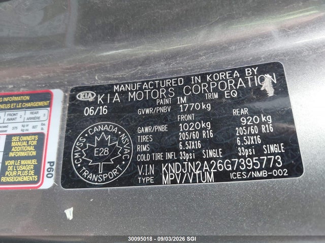 KIA Soul 2016 KNDJN2A26G7395773 Image 9