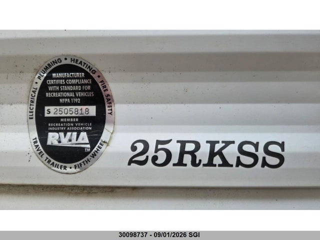 2010 Palomino Puma 25rkss მანქანა იყიდება აუქციონზე, vin: 4X4TPUA28AP026283, აუქციონის ნომერი: 30098737