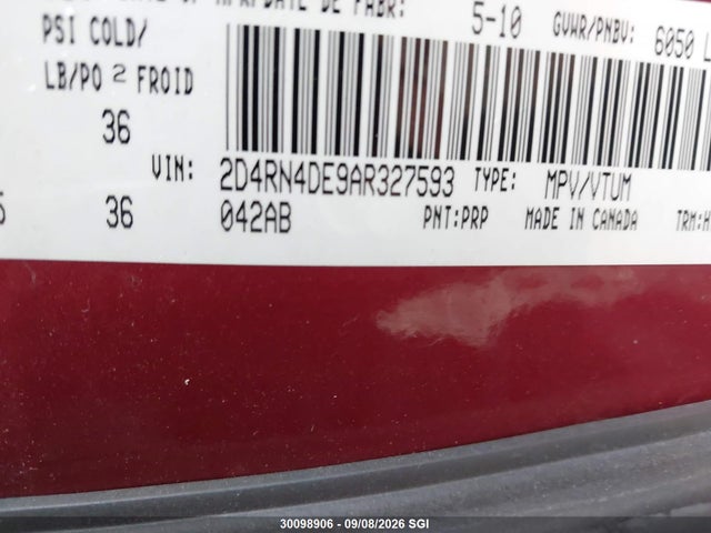 Продажа на аукционе авто 2010 Dodge Grand Caravan Se, vin: 2D4RN4DE9AR327593, номер лота: 30098906
