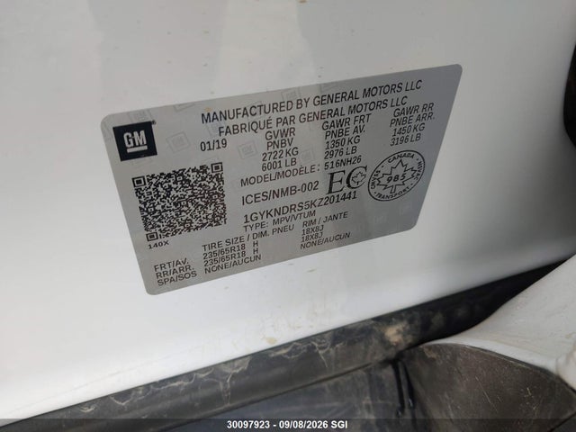 Cadillac XT5 LUXURY 2019 1GYKNDRS5KZ201441 Image 9