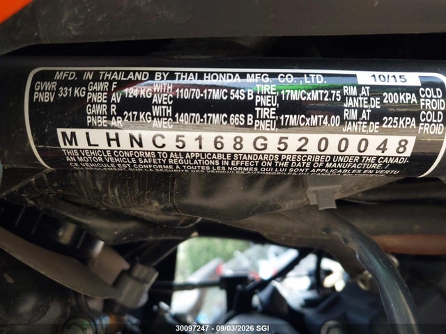 Honda Cbr300 Ra 2016 MLHNC5168G5200048 Image 10