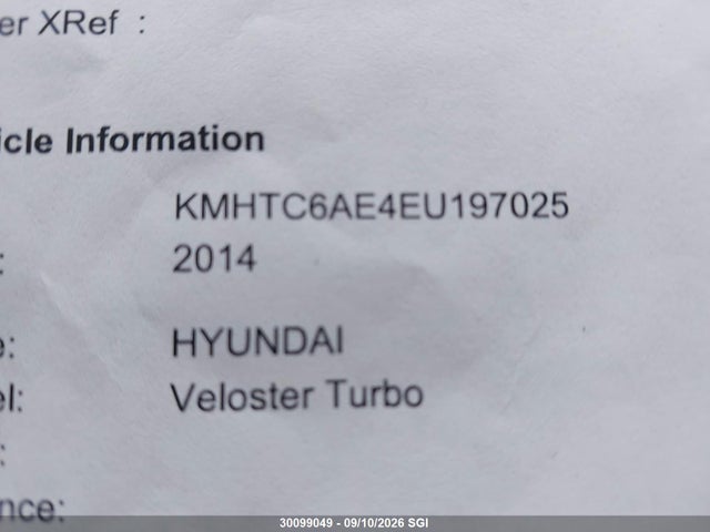 Hyundai Veloster Turbo 2014 KMHTC6AE4EU197025 Image 9