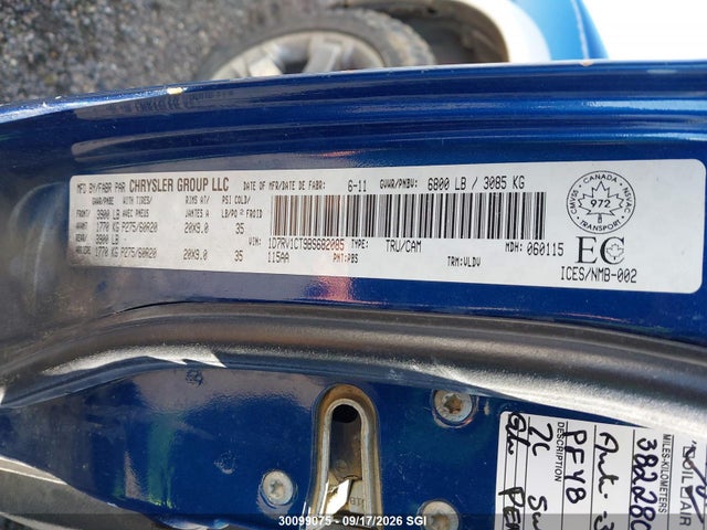 30099075 :رقم المزاد ، 1D7RV1CT9BS682085 vin ، 2011 Dodge Ram 1500 مزاد بيع