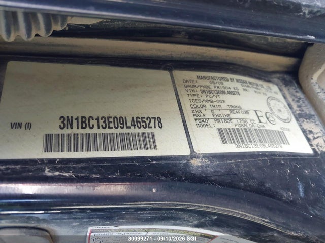 Продаж на аукціоні авто 2009 Nissan Versa S/sl, vin: 3N1BC13E09L465278, номер лоту: 30099271