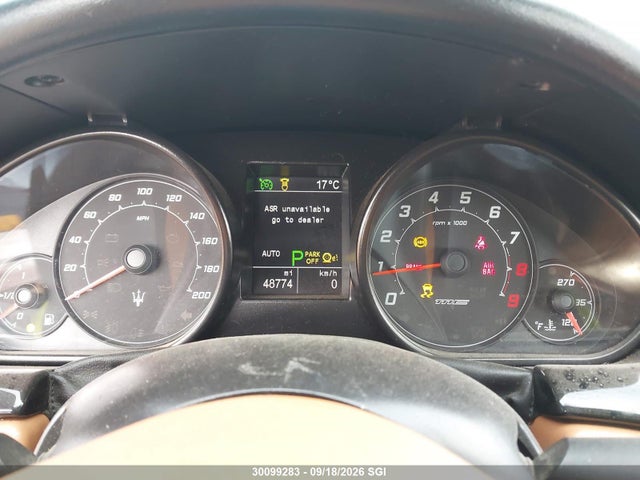 30099283 :رقم المزاد ، ZAM45VMA9D0075087 vin ، 2013 Maserati Granturismo S/sport/mc مزاد بيع