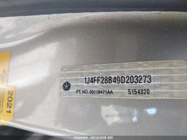 Aukcja sprzedaży 2009 Jeep Patriot Sport, vin: 1J4FF28B49D203273, numer aukcji: 30099409
