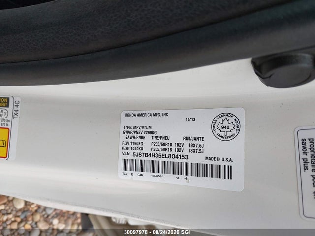 Acura RDX 2014 5J8TB4H35EL804153 Image 9