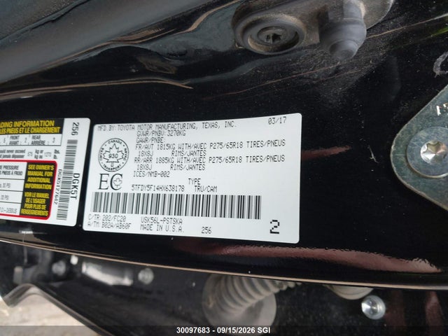 5TFDY5F14HX638178 Toyota Tundra Crewmax Sr5/trd Pro