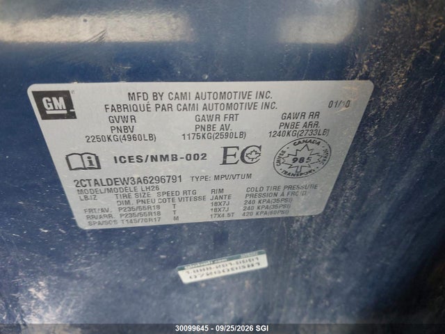 Продажа на аукционе авто 2010 Gmc Terrain Sle, vin: 2CTALDEW3A6296791, номер лота: 30099645