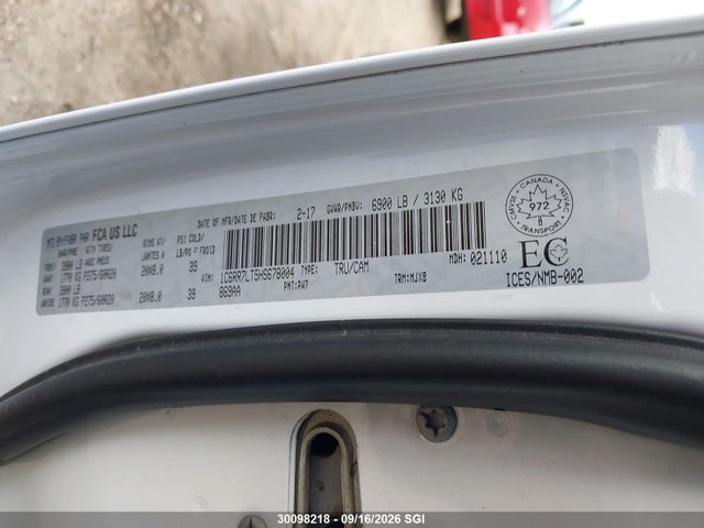 RAM 1500 Slt 2017 1C6RR7LT5HS678004 Image 9