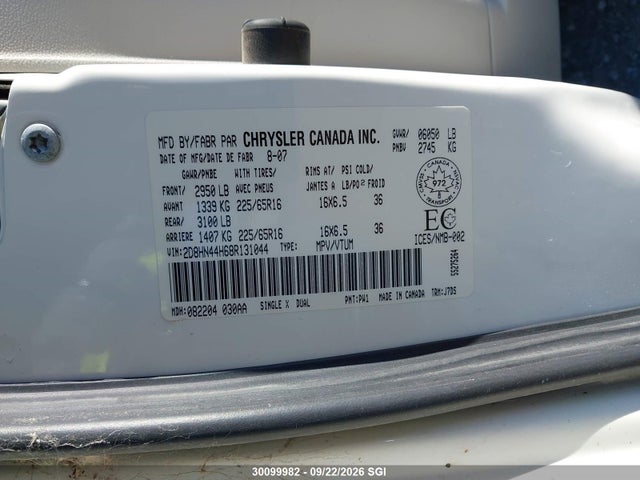 Aukcja sprzedaży 2008 Dodge Grand Caravan Se, vin: 2D8HN44H68R131044, numer aukcji: 30099982