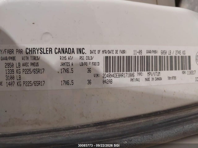 Aukcja sprzedaży 2010 Dodge Grand Caravan Se, vin: 2D4RN4DE8AR171806, numer aukcji: 30085773