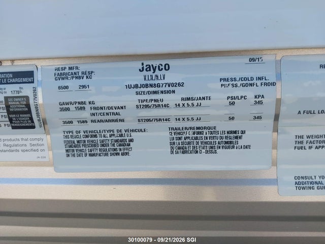 Jayco Jay Flight 2016 1UJBJ0BN8G77V0262 Image 9