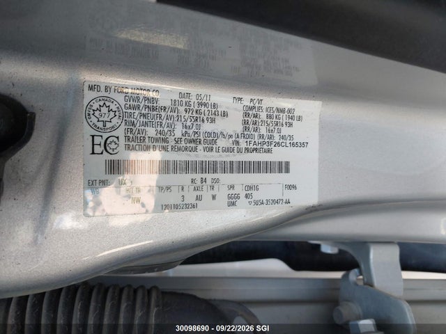 Продажа на аукционе авто 2012 Ford Focus Se, vin: 1FAHP3F26CL165357, номер лота: 30098690