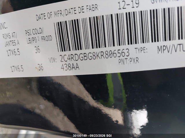 Dodge Grand Caravan Se 2019 2C4RDGBG8KR806563 Image 9