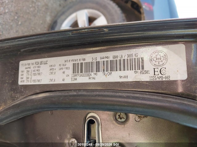 30100248 :رقم المزاد ، 1C6RR7FGXGS333824 vin ، 2016 Ram 1500 St مزاد بيع