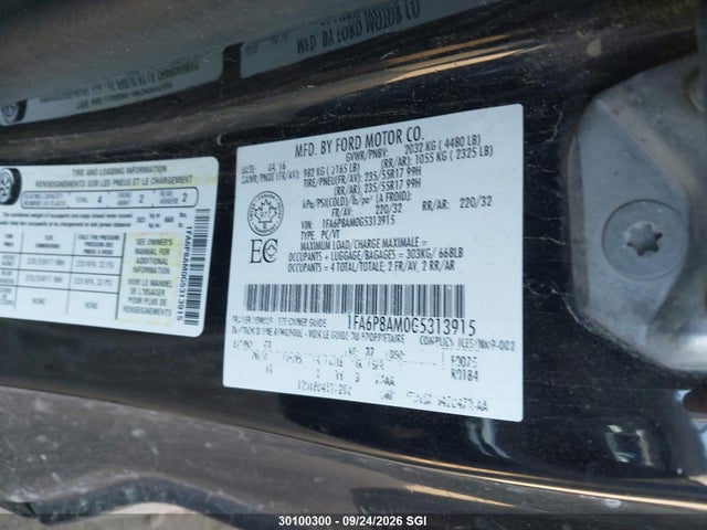 Продажа на аукционе авто 2016 Ford Mustang, vin: 1FA6P8AM0G5313915, номер лота: 30100300