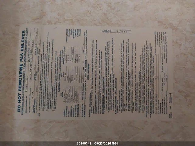30100348 :رقم المزاد ، 2GLBC62J238019934 vin ، 2003 Thor Trailer 25h مزاد بيع