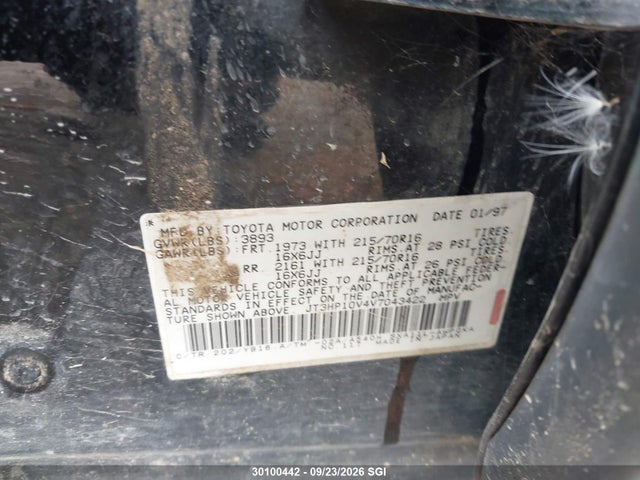 Aukcja sprzedaży 1997 Toyota Rav4, vin: JT3HP10V4V7043422, numer aukcji: 30100442
