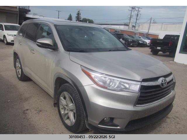 Toyota Highlander Limited/ltd Platinum 2015 5TDDKRFH6FS129931 zdjęcie główne