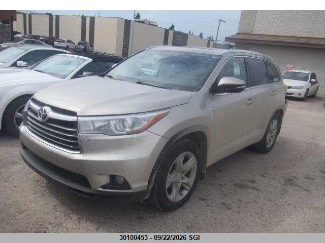Продажа на аукционе авто 2015 Toyota Highlander Limited/ltd Platinum, vin: 5TDDKRFH6FS129931, номер лота: 30100453