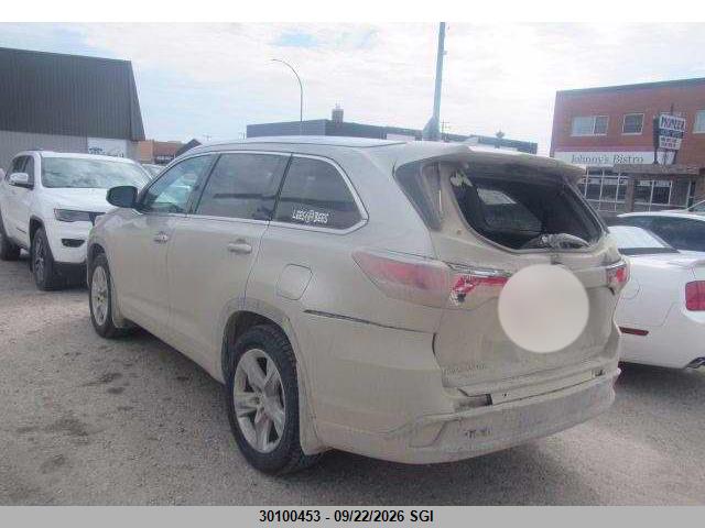 Продажа на аукционе авто 2015 Toyota Highlander Limited/ltd Platinum, vin: 5TDDKRFH6FS129931, номер лота: 30100453