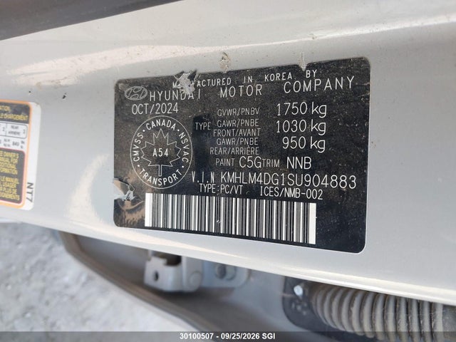 Продаж на аукціоні авто 2025 Hyundai Elantra Sel Sport, vin: KMHLM4DG1SU904883, номер лоту: 30100507