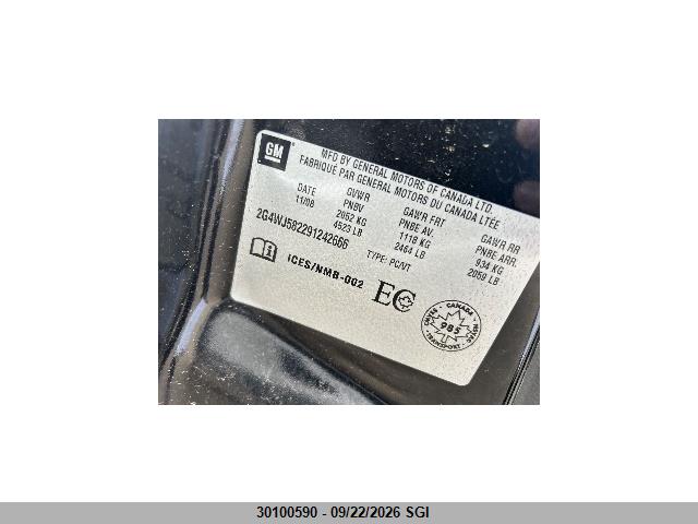30100590 :رقم المزاد ، 2G4WJ582291242666 vin ، 2009 Buick Allure Cxl مزاد بيع
