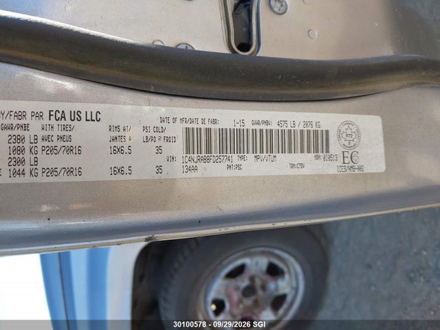 2015 Jeep Patriot მანქანა იყიდება აუქციონზე, vin: 1C4NJRAB8FD257741, აუქციონის ნომერი: 30100578