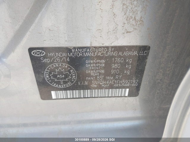Продажа на аукционе авто 2015 Hyundai Elantra Se/sport/limited, vin: 5NPDH4AE1FH592192, номер лота: 30100889