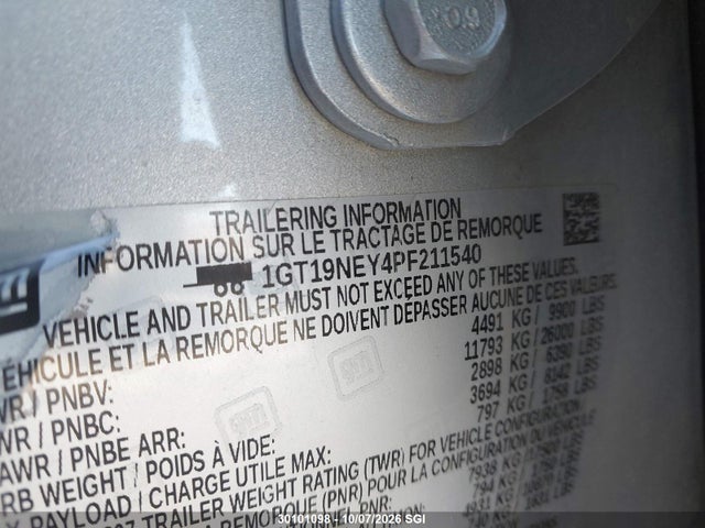 Продаж на аукціоні авто 2023 Gmc Sierra K2500 Slt, vin: 1GT19NEY4PF211540, номер лоту: 30101098