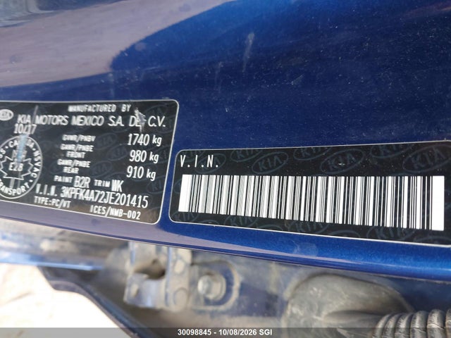 KIA FORTE LX 2018 3KPFK4A72JE201415 Image 9