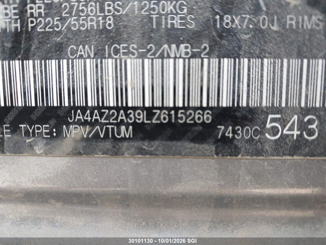 Mitsubishi Outlander Es 2020 JA4AZ2A39LZ615266 Image 9