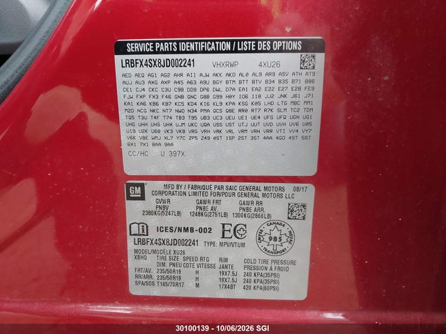 Buick Envision Premium Ii 2018 LRBFX4SX8JD002241 Image 9