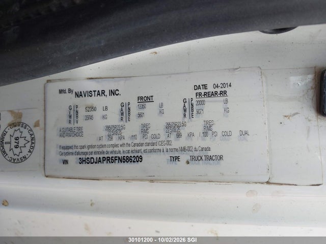 International Prostar 2015 3HSDJAPR5FN586209 Image 9